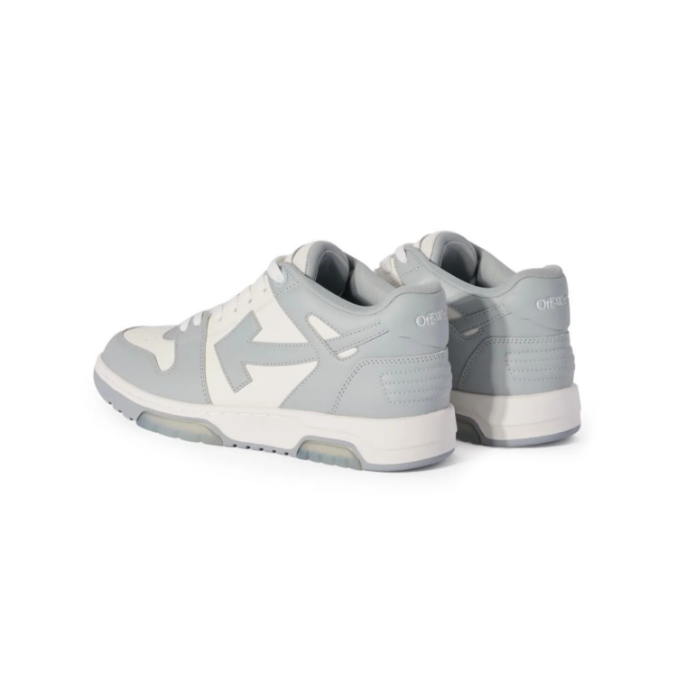 Off-White Grey and Cream Low-Top Sneakers with Arrow Logo