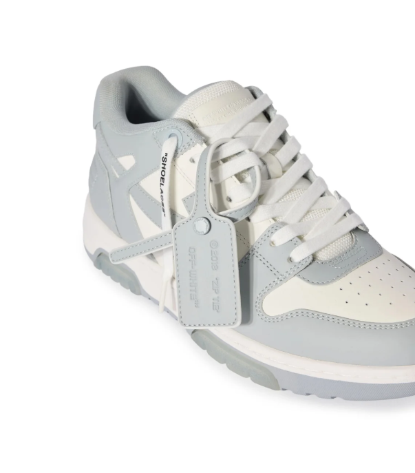 Off-White Grey and Cream Low-Top Sneakers with Arrow Logo