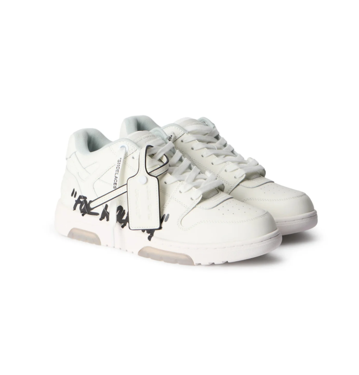 Off-White White Low-Top Sneakers with FOR WALKING Lettering