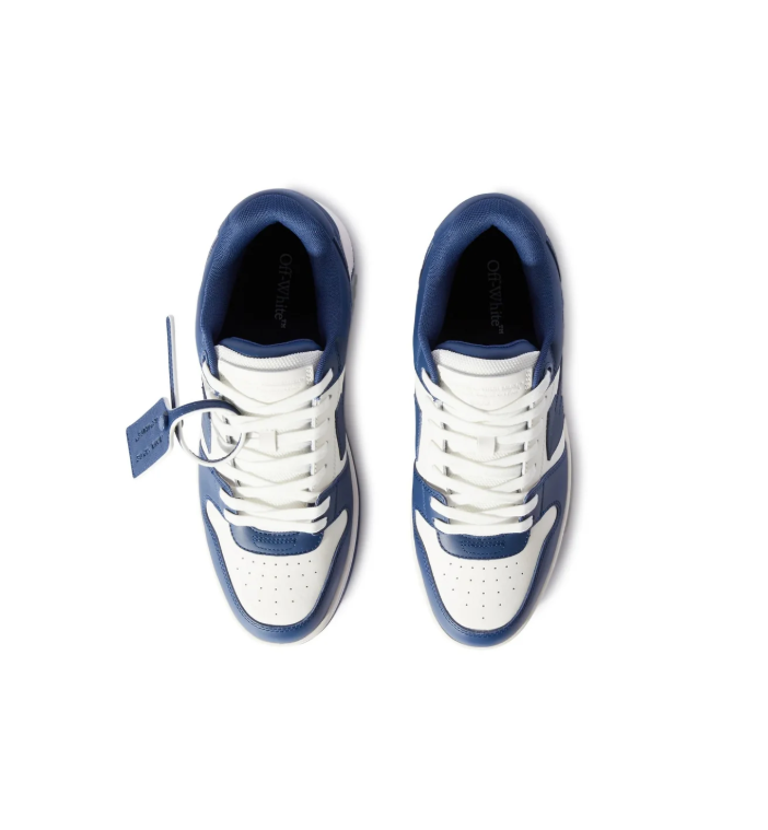 Off-White Navy and White Low-Top Sneakers with Arrow Logo