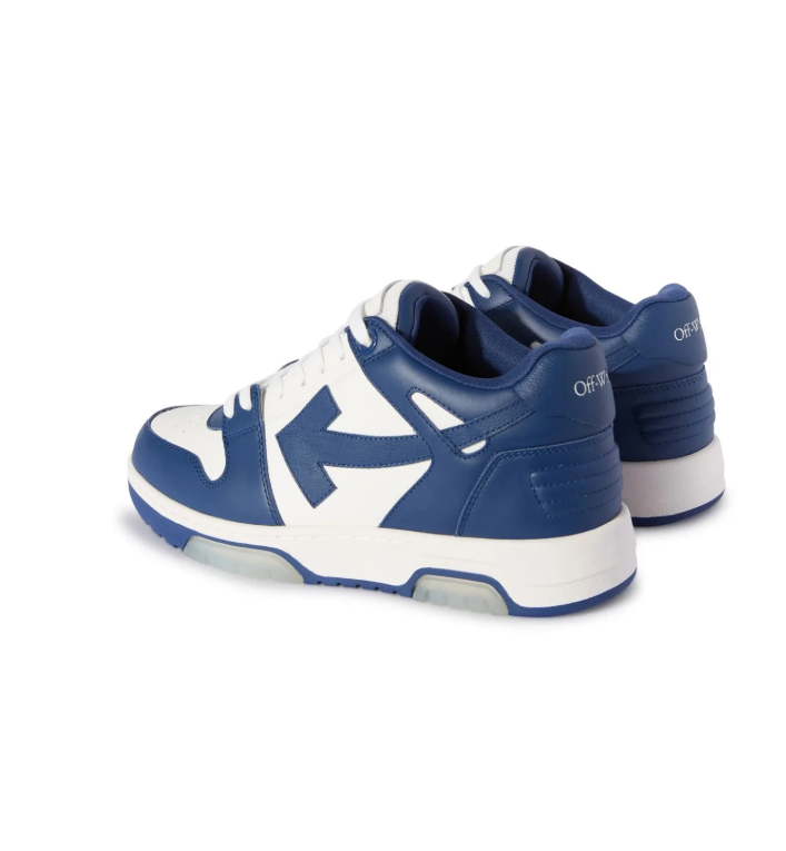 Off-White Navy and White Low-Top Sneakers with Arrow Logo