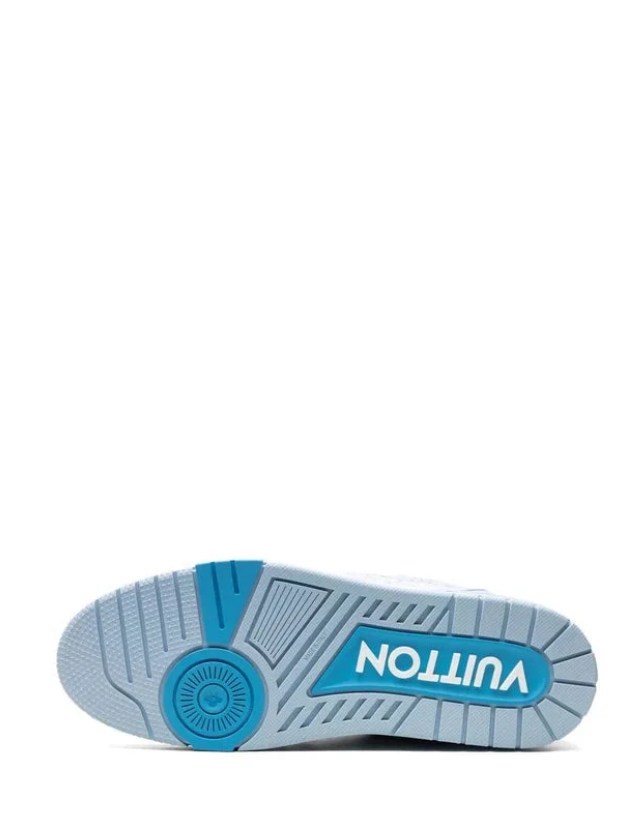 Louis Vuitton Light Blue Monogram Sneakers with Turquoise Accents