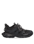 Balenciaga Black Track Sneakers with Cage Overlays and Contrast-Trimmed Laces