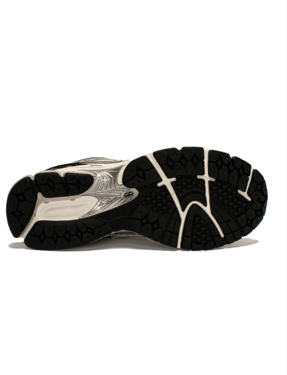 New Balance 1906R Silver and White Mesh Sneakers with Black N Logo