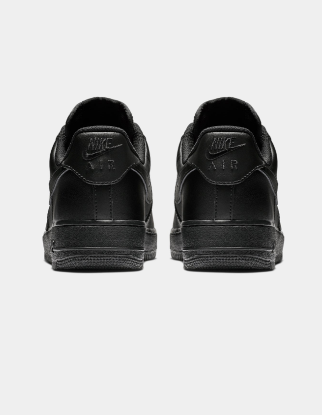 Nike All-Black Low-Top Sneakers with Tonal Swoosh and Perforated Toe