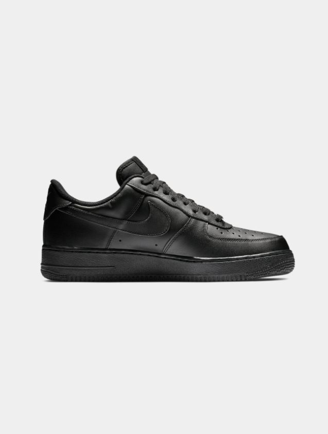 Nike All-Black Low-Top Sneakers with Tonal Swoosh and Perforated Toe