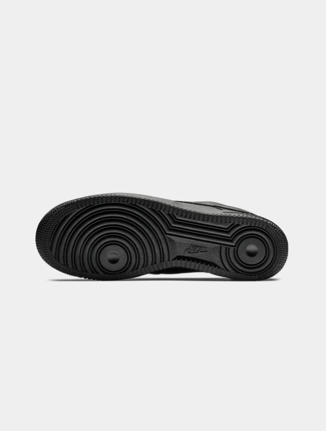 Nike All-Black Low-Top Sneakers with Tonal Swoosh and Perforated Toe