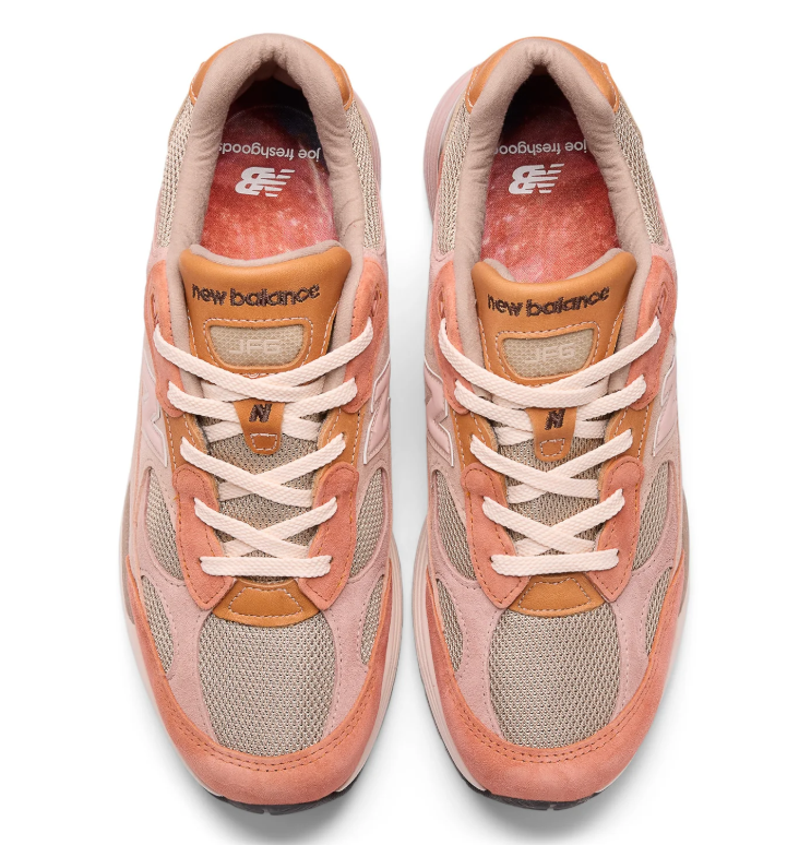 New Balance x Joe Freshgoods 993 Pink and Coral Mesh Sneakers