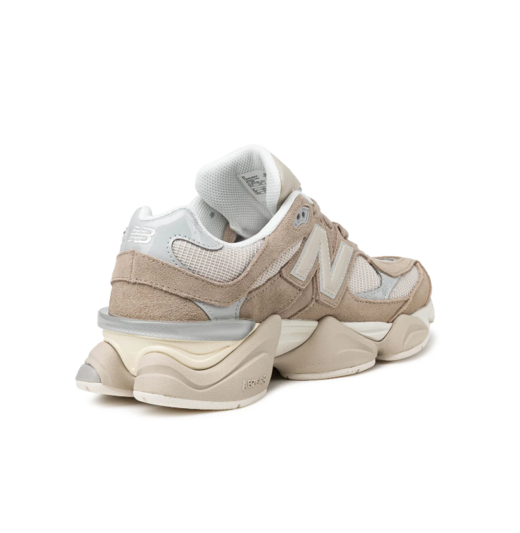 New Balance Beige and Cream Mesh Sneakers with Sculpted Chunky Sole