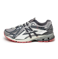 New Balance 1906R Grey Mesh Sneakers with White Overlays and Coral Outsole