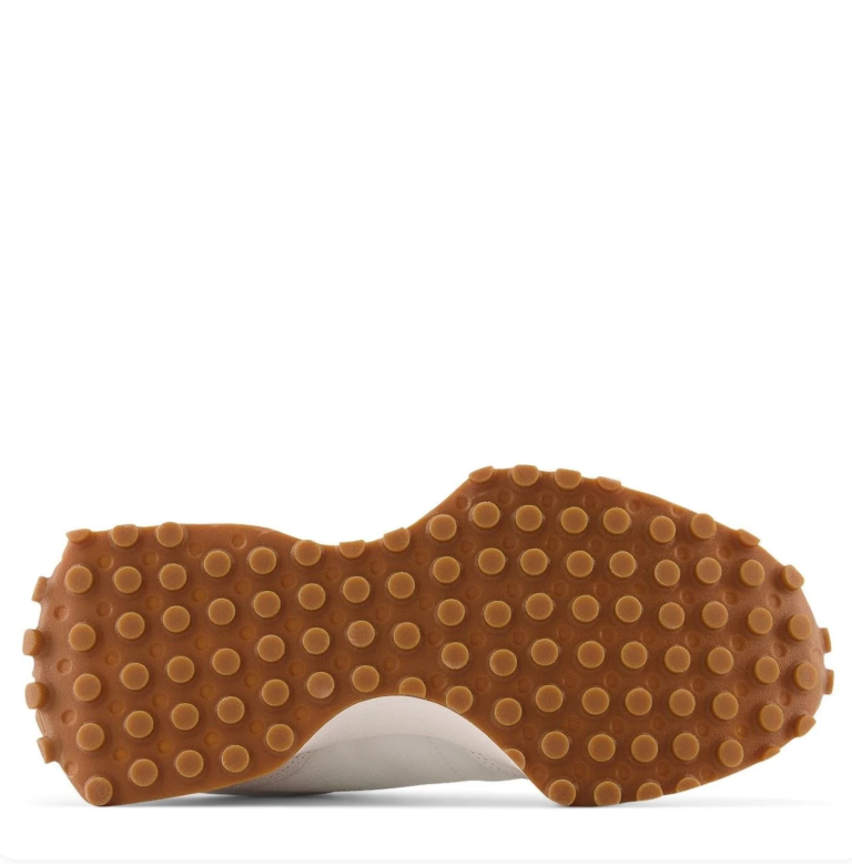 New Balance Cream Sneakers with Leopard-Print N Logo and Gum-Colored Outsole