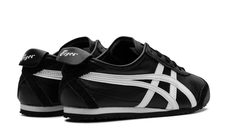Onitsuka Tiger Black Low-Top Sneakers with White Side Stripes
