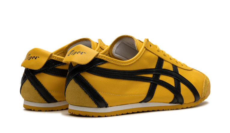 Onitsuka Tiger Yellow Low-Top Sneakers with Black Side Stripes