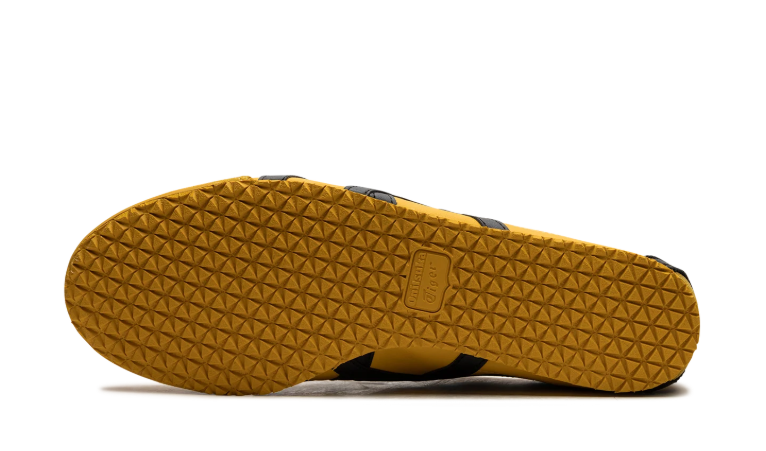 Onitsuka Tiger Yellow Low-Top Sneakers with Black Side Stripes
