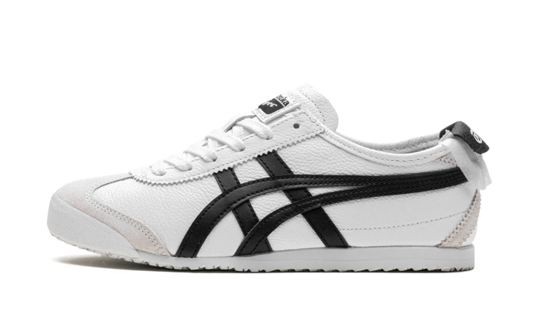 Onitsuka Tiger White Low-Top Sneakers with Black Side Stripes