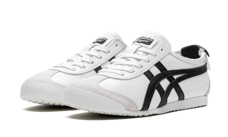 Onitsuka Tiger White Low-Top Sneakers with Black Side Stripes
