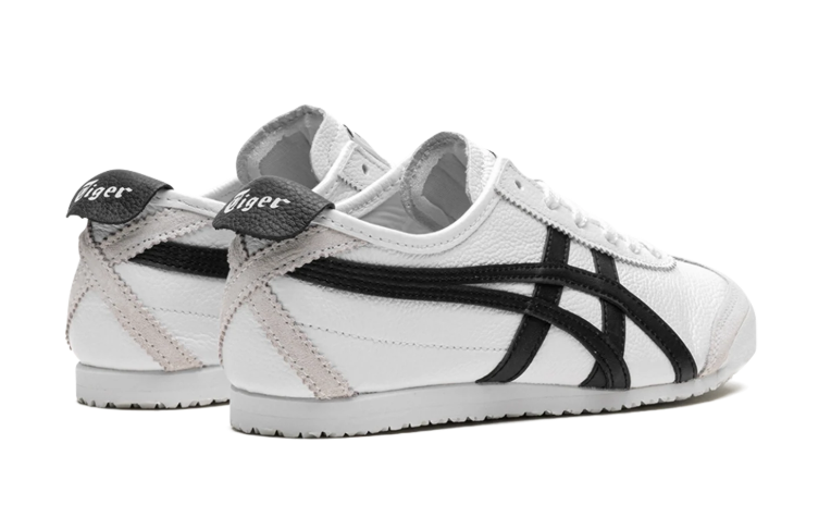 Onitsuka Tiger White Low-Top Sneakers with Black Side Stripes