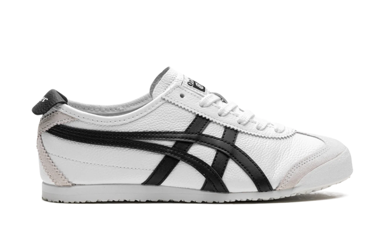 Onitsuka Tiger White Low-Top Sneakers with Black Side Stripes
