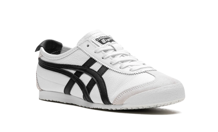 Onitsuka Tiger White Low-Top Sneakers with Black Side Stripes